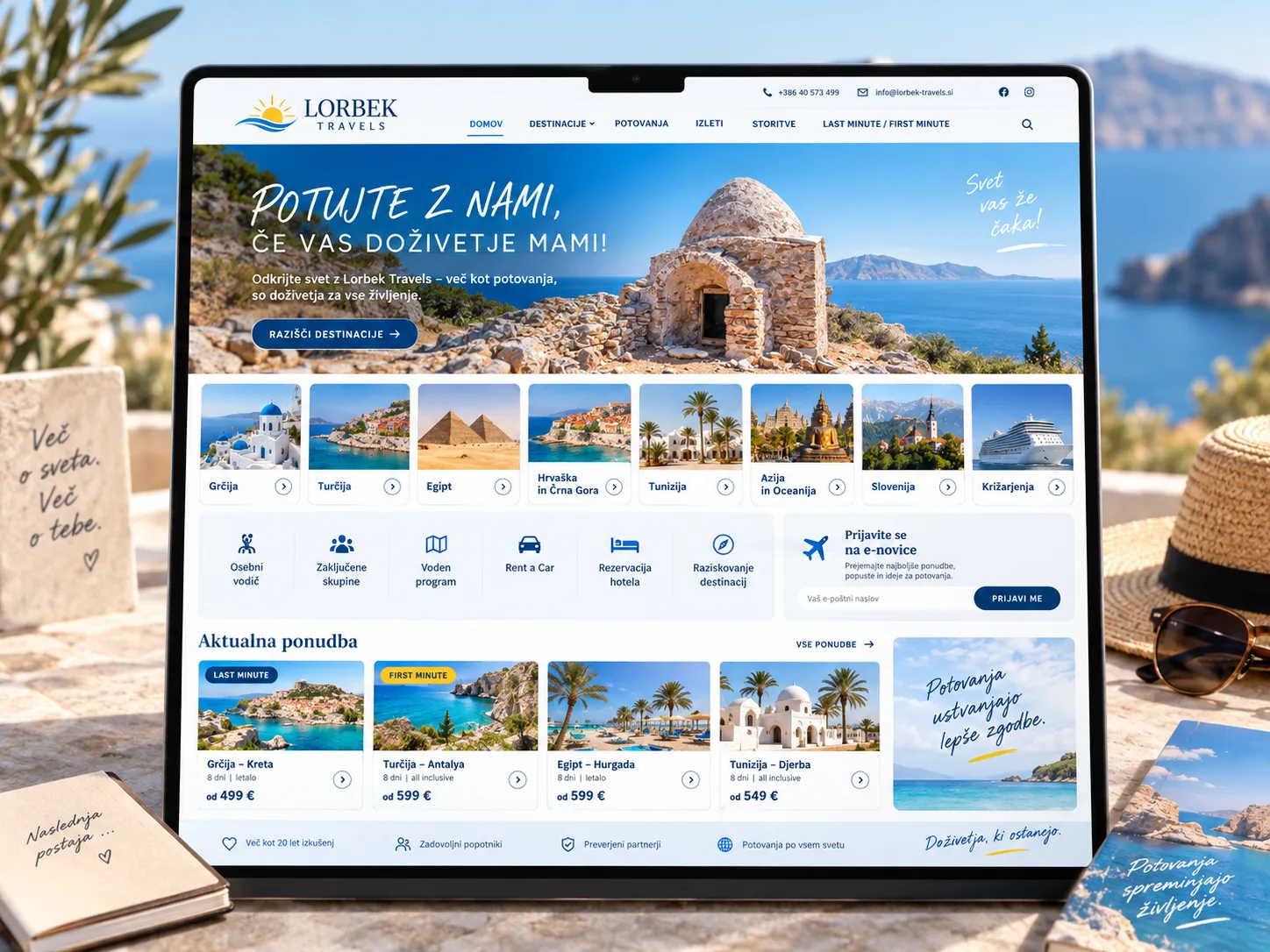 Predogled spletne strani LORBEK TRAVELS