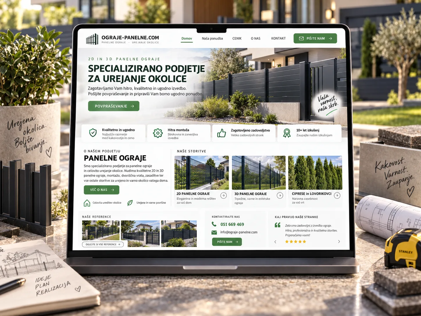 Predogled spletne strani PANELNE OGRAJE