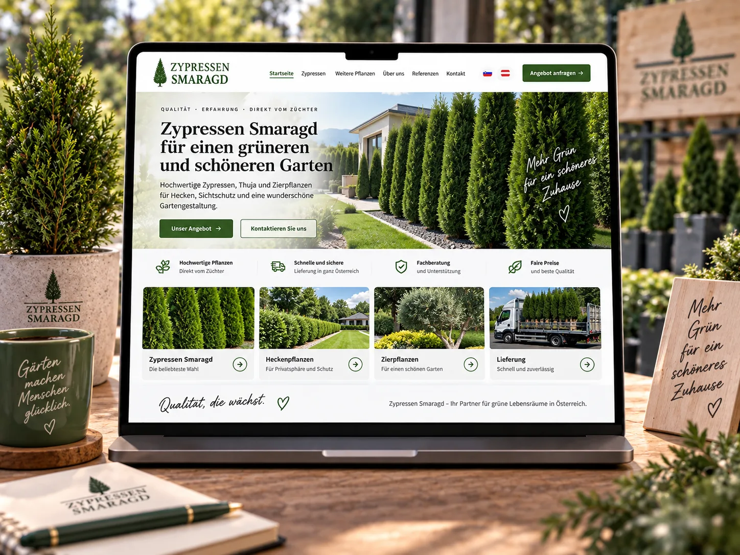 Predogled spletne strani ZYPRESSEN SMARAGD AT